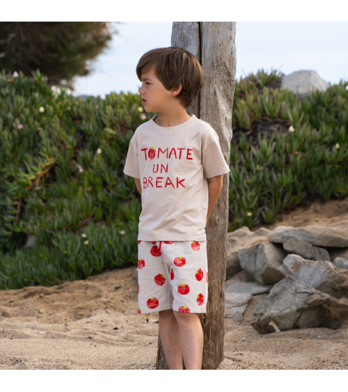 Short pour bébé à la tomate