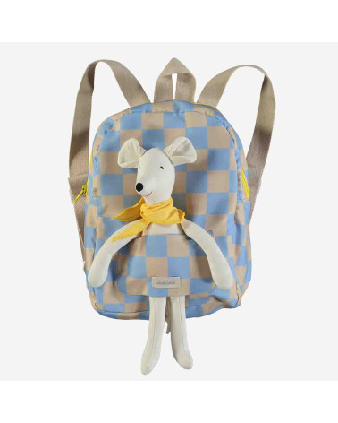 Sac à dos d'échecs bleu pour enfants