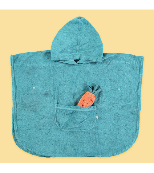 Turquoise bathing cape for new born