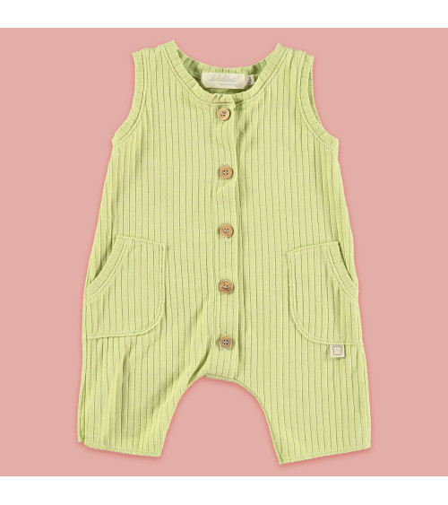Pelele lime in ribbed point for girl