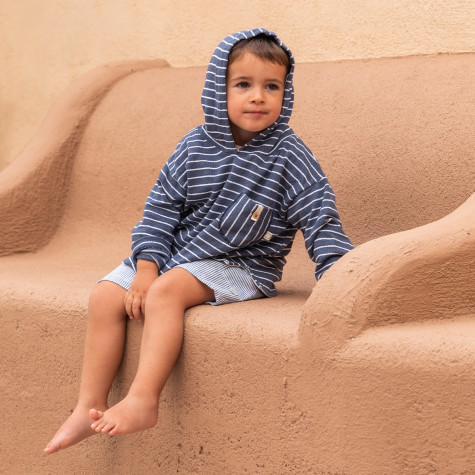 Sweat marin à capuche