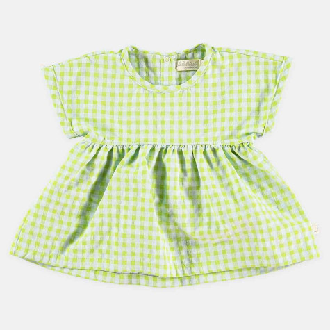 Girl dress with vichy squares