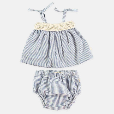 Ensemble pour bébé marin chemisier et culotte