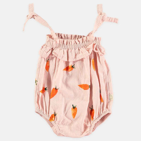 Girl's bodysuit with pink carrot