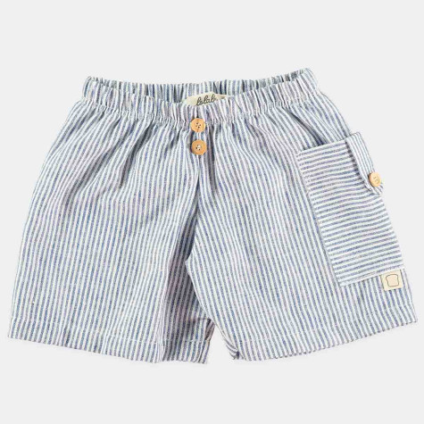 Boy's blue and white bermuda shorts