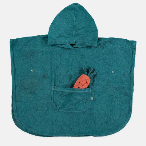 Turquoise baby bath cape