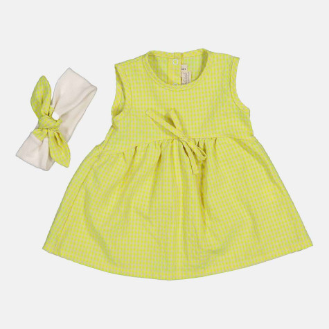 vestido amarillo vichy