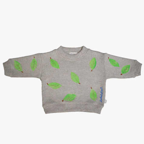 Baby green leaf jumper