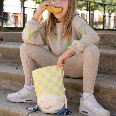 Green chess snack bag girl