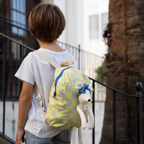 Green children's chess backpack